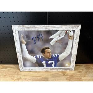 Autographed Mike Vanderjagt 11x14 Framed Picture Indianapolis Colts JSA COA